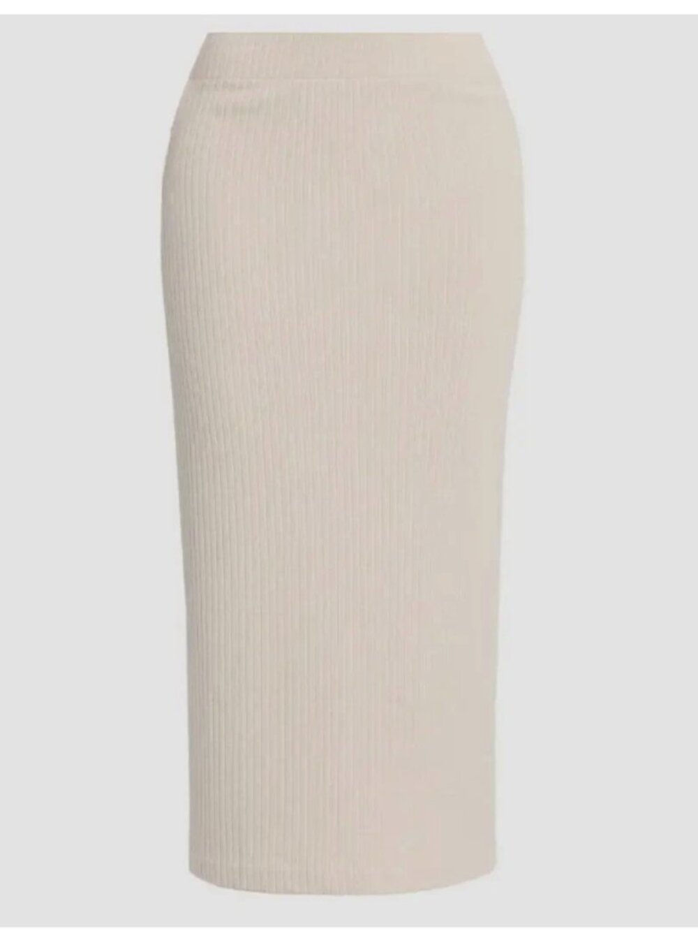 Vince Ribbed Cotton-Blend Midi Skirt- Oat Shell- Size XXS